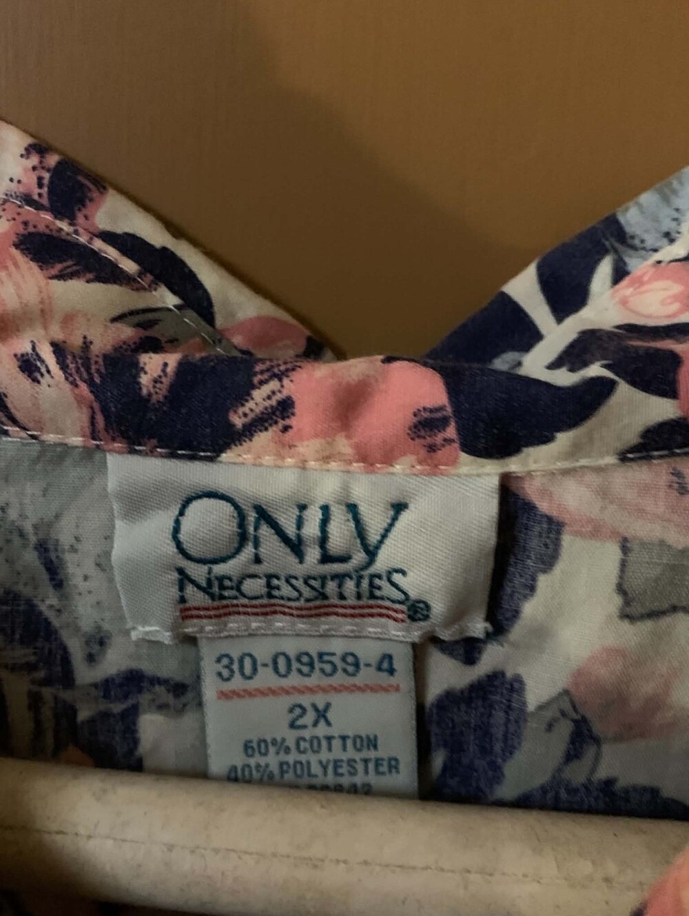 Women's Only Necessities Floral Top in Navy, Pink & Light Blue - Picture 3 of 3